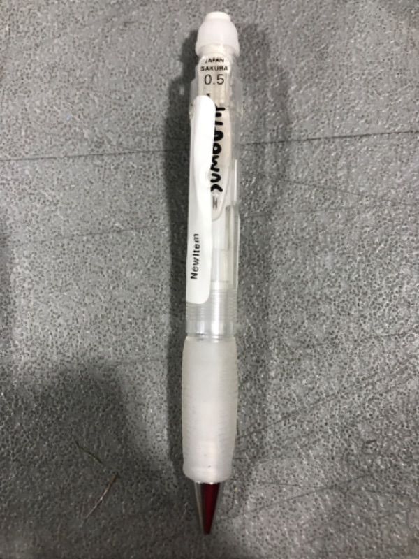 Photo 1 of SAKURA COLOR PROD AMERICA Sumo Grip 0.5mm Mechanical Pencils (SAK37932) 1 Count (Pack of 1) White