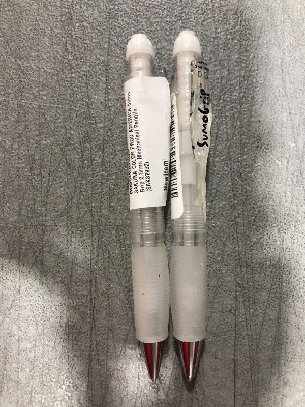 Photo 2 of SAKURA COLOR PROD AMERICA Sumo Grip 0.5mm Mechanical Pencils (SAK37932) 2  Count (Pack of 2 ) White