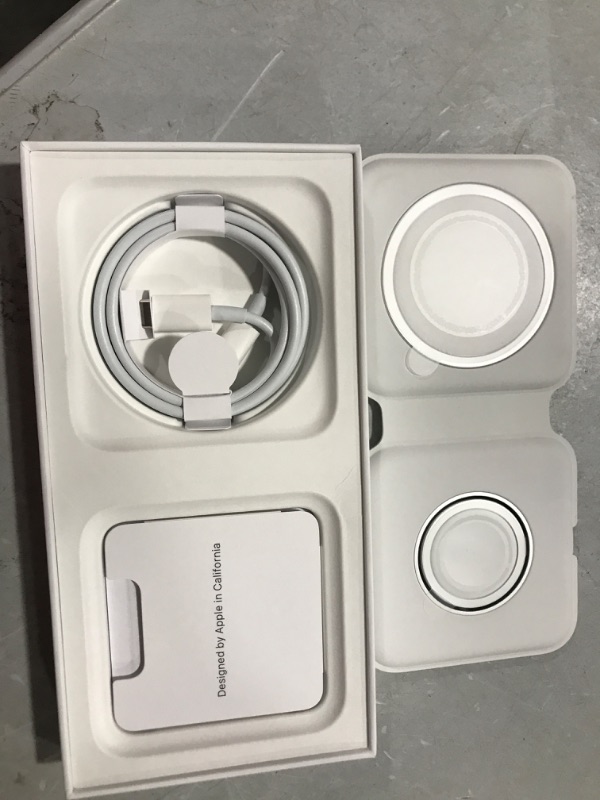 Photo 2 of Apple MagSafe Duo - Wireless Charger with Fast Charging Capability, Type C Wall Charger, Compatible with iPhone, AirPods and Watch
