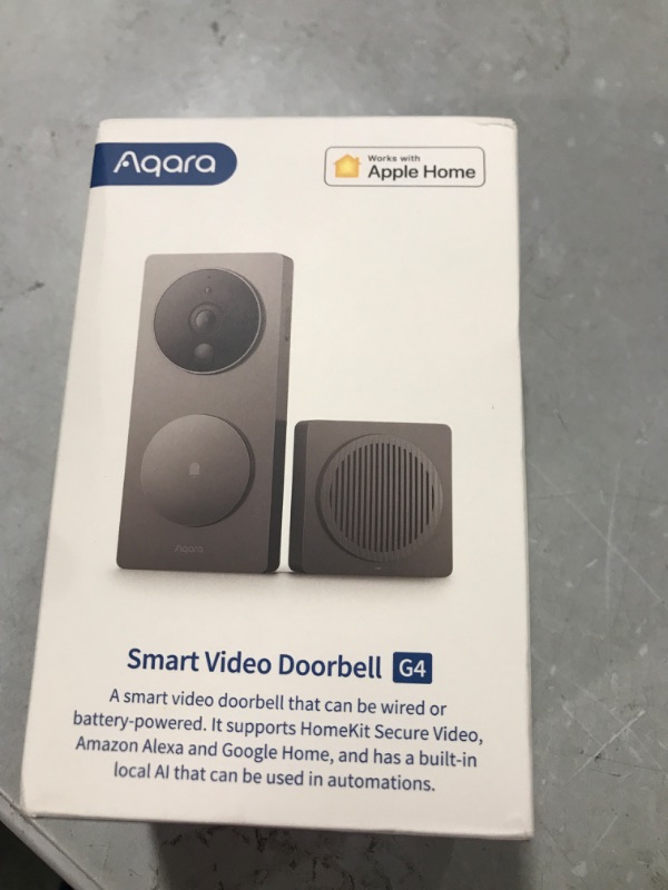 Photo 5 of Aqara Video Doorbell G4 (Chime Included), 1080p FHD HomeKit Secure Video Doorbell Camera, Local Face Recognition and Automations, Wireless or Wired, Supports Apple Home, Alexa, Google, IFTTT, Gray
