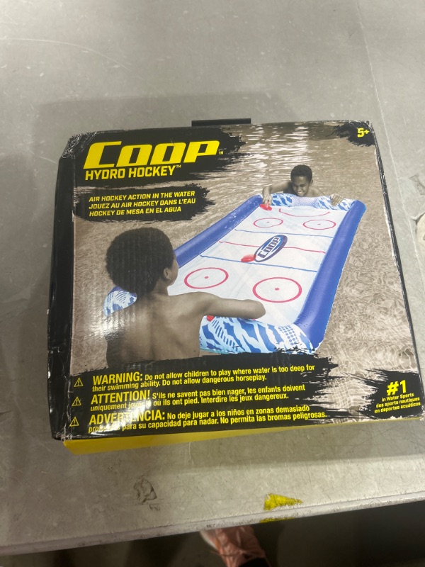 Photo 2 of COOP by SwimWays Hydro Hockey Inflatable Water Floating Table Hockey Set, Pool Toy for Kids Ages 5+
