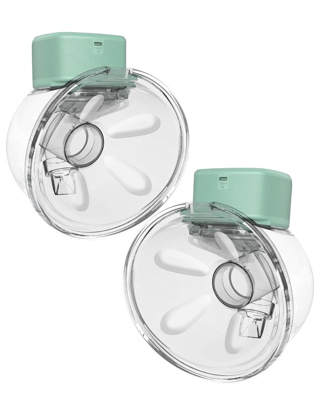 Photo 1 of Double Wearable Breast Pump Breastfeeding, Hands Free Portable Breast Pump with 3 Modes & 9 Levels Electric Breast Pump with LCD Screen, No Leakage, Low Noise & Painless, 2 Pack
