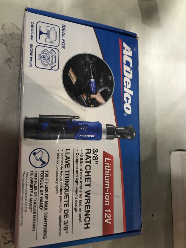 Photo 5 of ACDelco G12 Series 12V 3/8“ Cordless Ratchet Wrench Combo Kit with 1 Battery (ARW1209P-18T-VB)