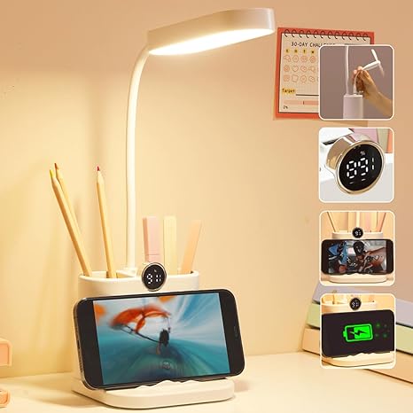 Photo 1 of Battery Operated Lamp Mini Lamp Foldable & Potable 10 Brightness Rechargeable Lamp Wireless Lamp Portable Light, Dimmable Battery Powered Lamp Portable Lamp, Battery Lamp Portable Light,Cute Desk Lamp
