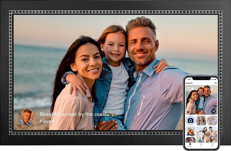 Photo 1 of Digital Picture Frame 15.6 Inch Large Digital Photo Frame with 1920 * 1080 IPS Full HD Touchscreen, Humblestead 32GB WiFi Smart Frame Share Photos and Videos Instantly from Anywhere via AiMOR App
