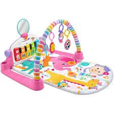 Photo 1 of Fisher Price Baby Gift Set Deluxe Kick & Play Piano Gym & Maracas, Playmat & Musical Toy & Portable Baby Chair Sit-Me-Up Floor Seat with Developmental Toys & Machine Washable Seat Pad, Pacific Pebble Fisher-Price Deluxe Kick 'N Play Piano Gym & Maracas, P