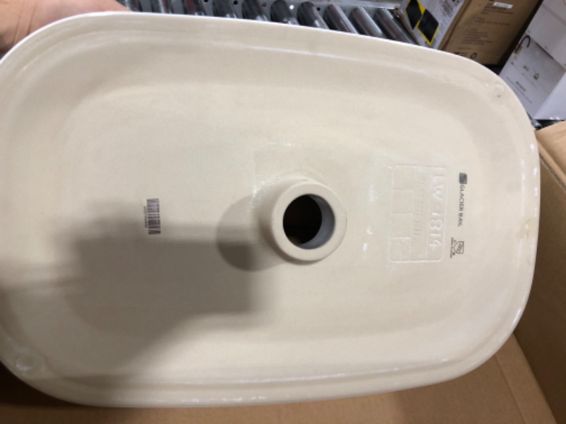 Photo 2 of 21.2 in. Ceramic Rectangular Vessel Bathroom Sink in White
