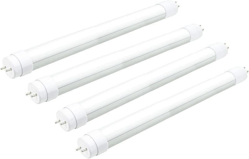 Photo 1 of WYZM 4PCS F15T8 LED Tube Light,120V,7W,18" Length,5500K Daylight White,Rotatable End Caps,Frosted Cover,F15T8 Led Replacement,18 Inch Led Tube Light 