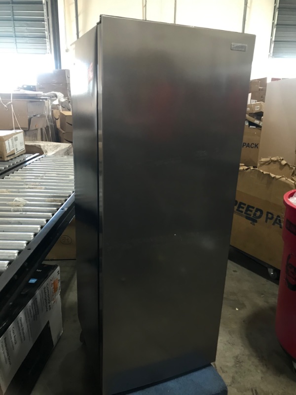 Photo 3 of 7 cu. ft. Convertible Upright Freezer/Refrigerator in Stainless Steel Garage Ready
