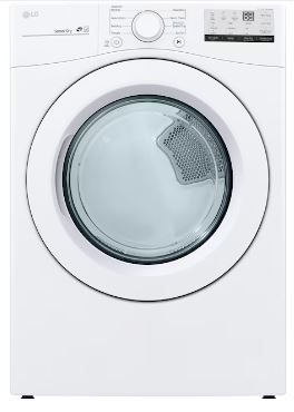 Photo 1 of LG 7.4-cu ft Stackable Electric Dryer (White) ENERGY STAR