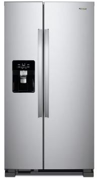 Photo 1 of Whirlpool 21.4-cu ft Side-by-Side Refrigerator with Ice Maker (Fingerprint Resistant Stainless Steel)