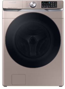 Photo 1 of Samsung 4.5-cu ft High Efficiency Stackable Steam Cycle Smart Front-Load Washer (Champagne) ENERGY STAR