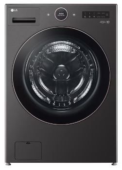 Photo 1 of LG 5-cu ft Stackable Steam Cycle Smart Front-Load Washer (Black) ENERGY STAR