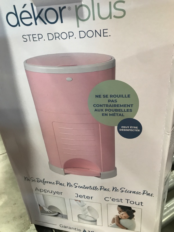 Photo 3 of Dekor Plus Hands-Free Diaper Pail | Soft Pink | Easiest to Use | Just Step – Drop – Done | Doesn’t Absorb Odors | 20 Second Bag Change | Most Economical Refill System |Great for Cloth Diapers