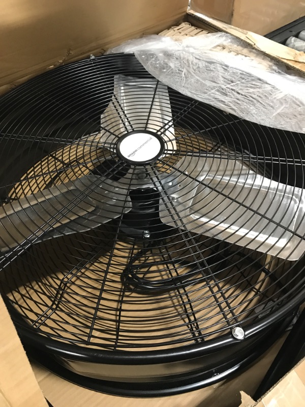 Photo 2 of AmazonCommercial, Black 2-Speed Rotating 24-Inch Drum Fan