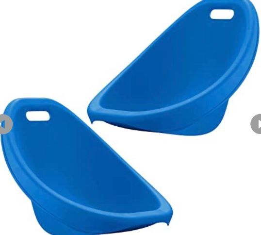 Photo 1 of American Plastic Toys’ Kids’ Scoop Rockers (Pack of 2), Blue, Lounging Floor-Level Chairs