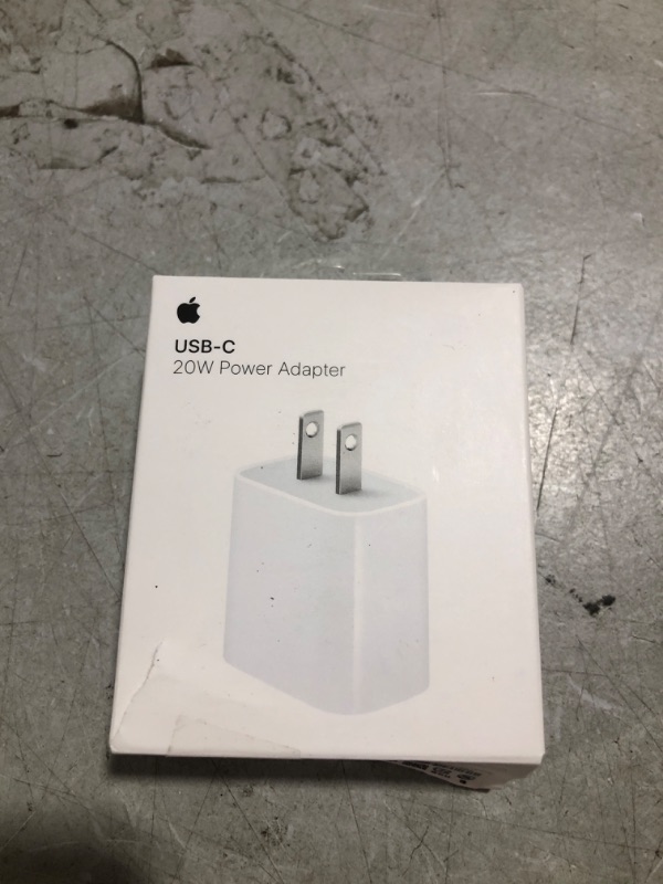 Photo 2 of Apple 20W USB-C Power Adapter - iPhone Charger with Fast Charging Capability, Type C Wall Charger