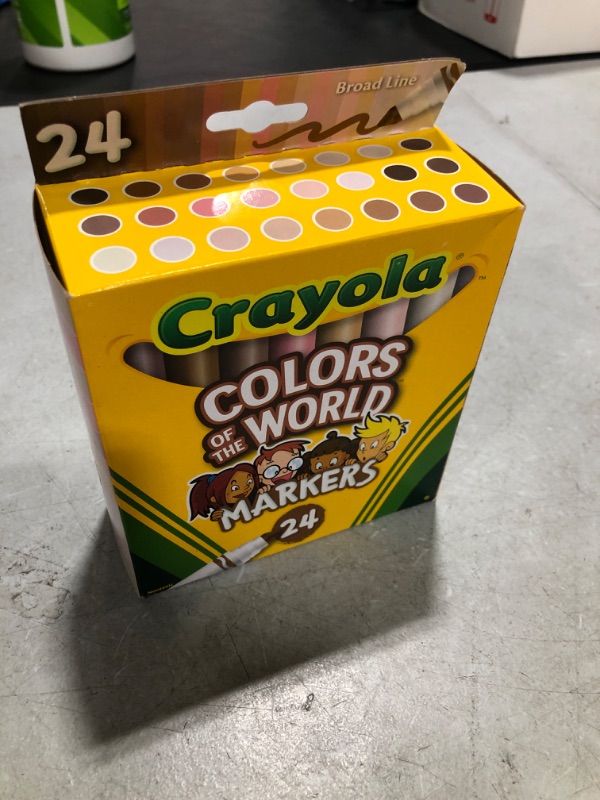 Photo 2 of Crayola Colors of The World Markers, Skin Tone Markers, Classroom Supplies, Gift for Kids, 24 Count (Styles Vary)