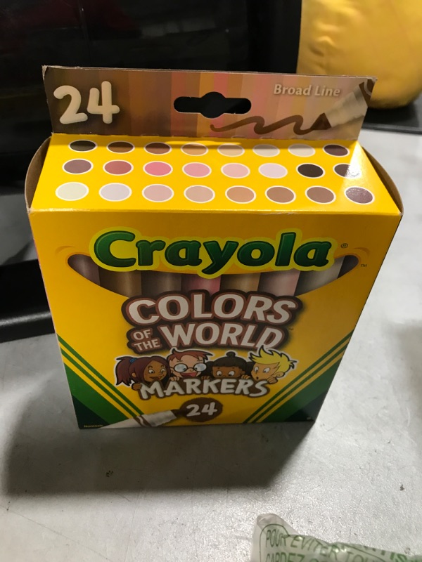 Photo 2 of Crayola Colors of The World Markers, Skin Tone Markers, Classroom Supplies, Gift for Kids, 24 Count (Styles Vary)