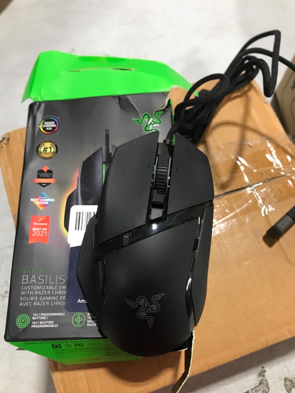 Photo 2 of Razer Basilisk V3 Customizable Ergonomic Gaming Mouse: Fastest Gaming Mouse Switch - Chroma RGB Lighting - 26K DPI Optical Sensor - 11 Programmable Buttons - HyperScroll Tilt Wheel - Classic Black