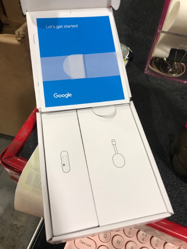 Photo 2 of Chromecast with Google TV (HD) - Streaming Stick Entertainment on Your TV with Voice Search - Watch Movies, Shows, and Live TV in 1080p HD - Snow