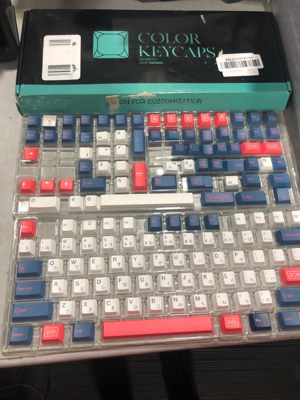 Photo 1 of Color key caps for keyboard- red, white, and blue