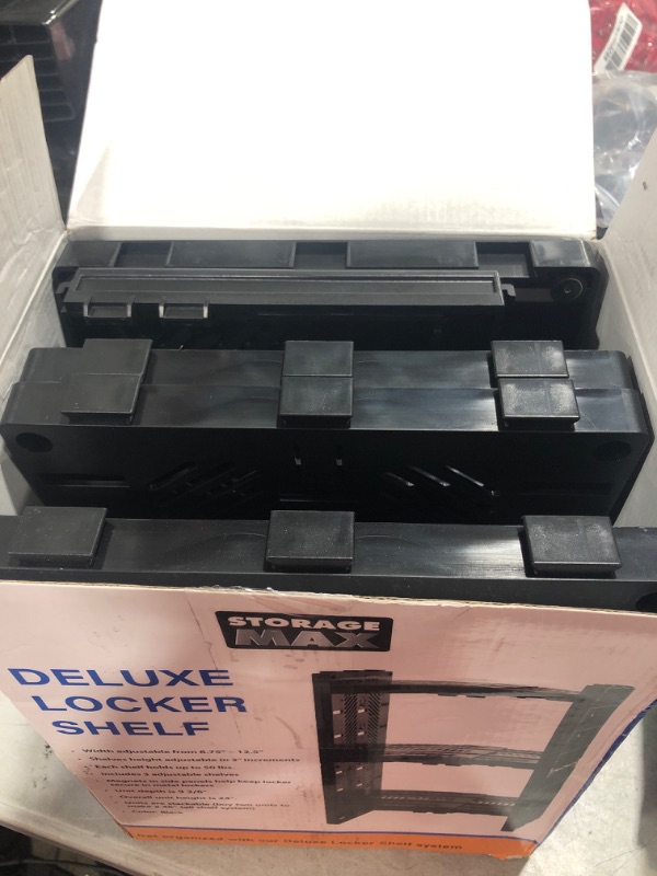 Photo 2 of 24" Storage Max Deluxe Locker Self 3 Adjustable Shelves Holds 50 Lbs. Black New
