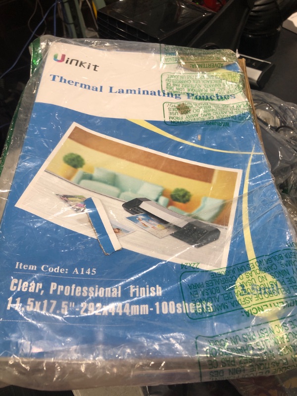 Photo 2 of Uinkit Hot Thermal Laminating Pouches 100 Pack Laminator Sheets 11.5x17.5 Laminating Sheets 3.5Mil for Sealed 11x17 Inches Document,Rounded Corner

