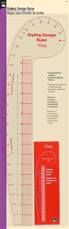 Photo 1 of Dritz Styling Design Ruler Rulers & Accessories, Clear, 1Pack
