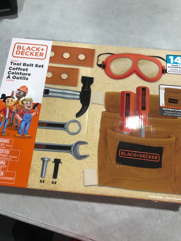 Photo 2 of Black & Decker Junior 14 Piece Toy Tool Belt Set