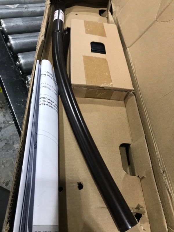 Photo 2 of Zenna Home NeverRust Rustproof Dual Mount Curved Stall Shower Rod, 32” - 40”, Bronze Rustproof Tension or Permanent Mount Rod 32" - 40" stall sized Bronze