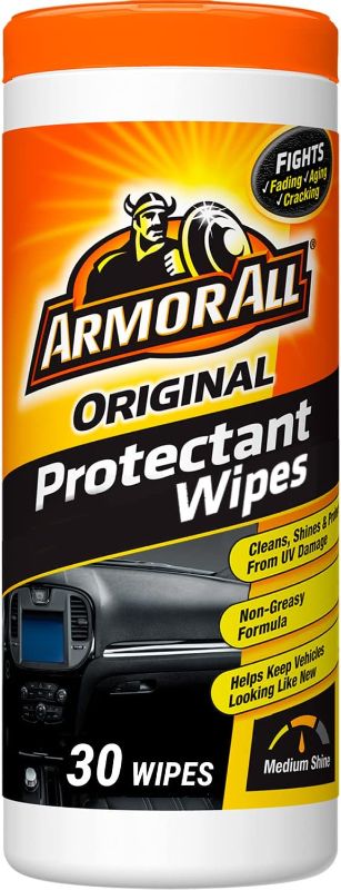 Photo 1 of  All Original Protectant Wipes by Armor All, Car Interior Cleaner Wipes with UV Protection to Fight Cracking & Fading, 30 Count pack 3 
