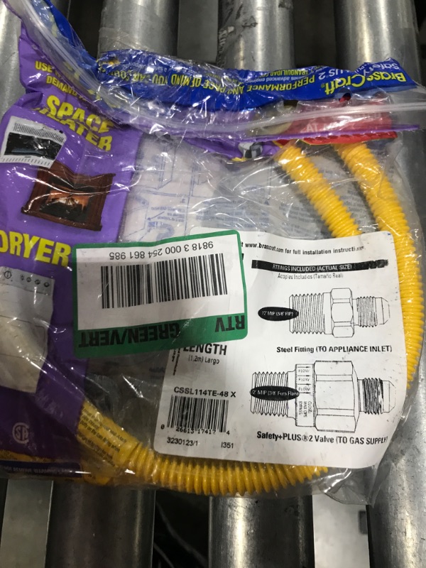 Photo 2 of 1/2 in. MIP x 1/2 in. MIP x 48 in. Gas Connector (3/8 in. O.D.) with Safety+Plus2 Thermal Excess Flow Valve (28,300 BTU)