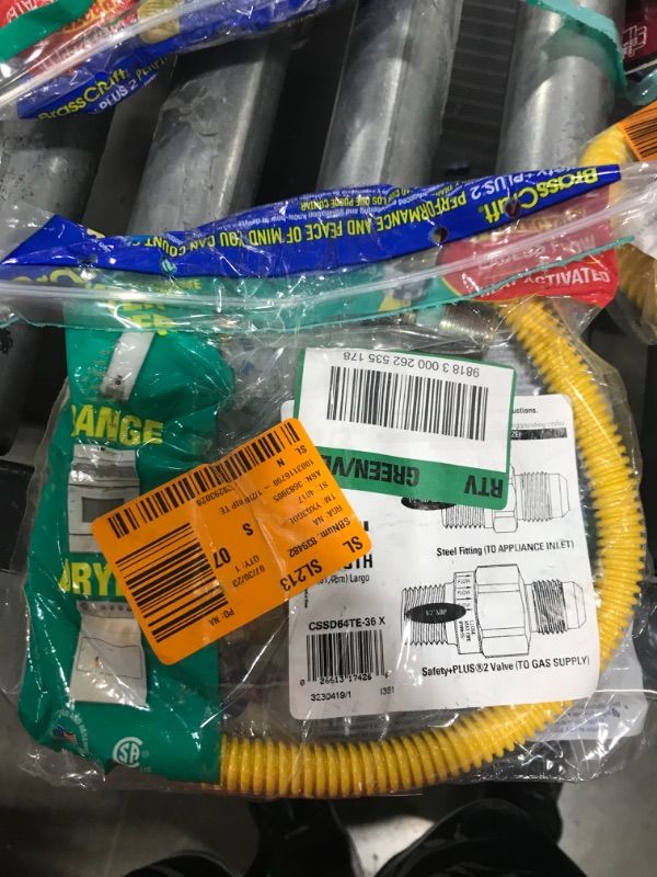Photo 1 of 1/2 in. MIP x 1/2 in. MIP x 48 in. Gas Connector (3/8 in. O.D.) with Safety+Plus2 Thermal Excess Flow Valve (28,300 BTU)