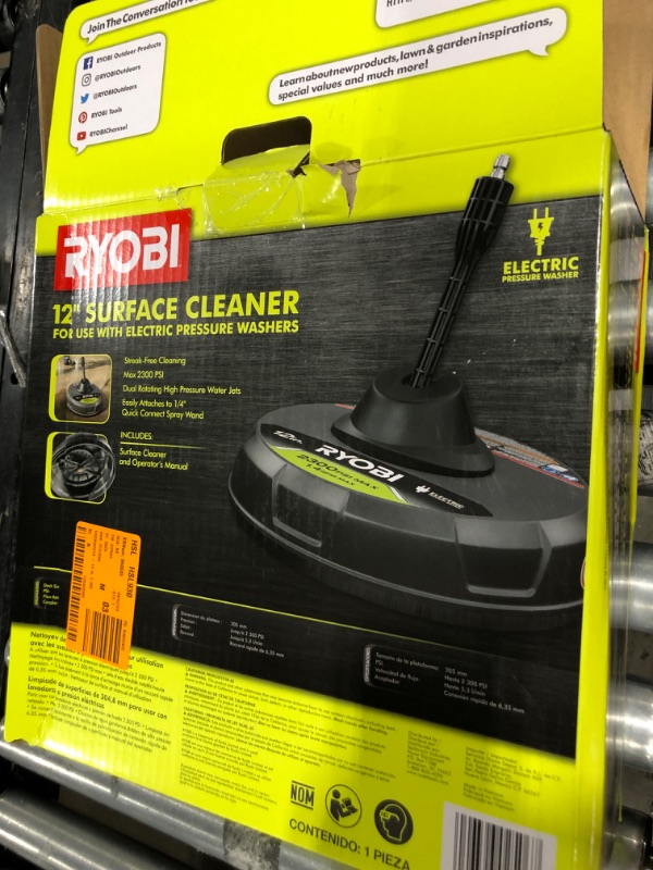 Photo 3 of 12 in. 2,300 PSI Electric Pressure Washers Surface Cleaner