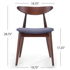 Photo 1 of 
Barron Light Grey and Walnut Upholstered Dining Chairs (Set of 2)