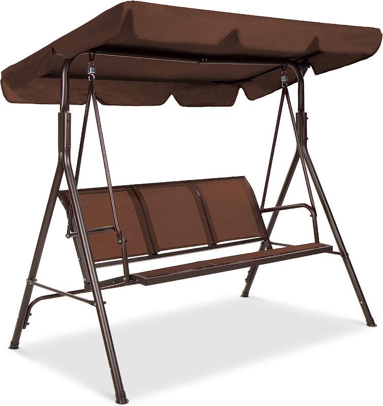 Photo 1 of 2-Seater Outdoor Adjustable Canopy Swing Glider