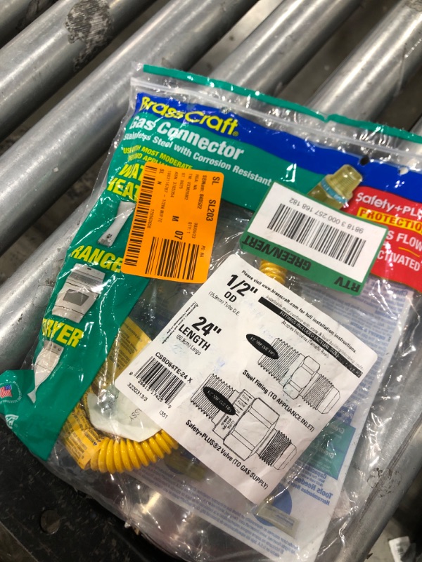 Photo 2 of 1/2 in. MIP x 1/2 in. MIP x 24 in. Gas Connector (1/2 in. OD) w/Safety+Plus2 Thermal Excess Flow Valve (85,000 BTU)