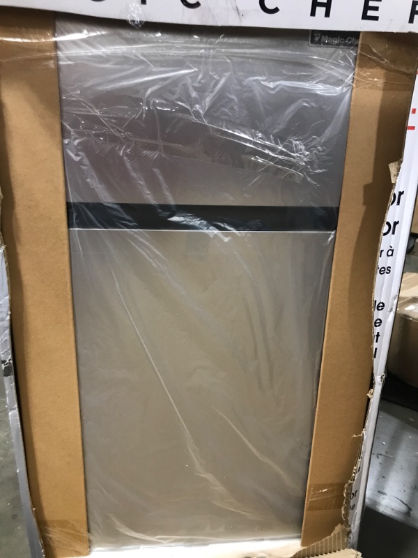 Photo 1 of 3.1 cu. ft. 2-Door Mini Refrigerator in Stainless Steel Look with Freezer,
