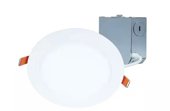 Photo 1 of HLBE 6 in. Ultra-Slim Downlight 3000K Fixed CCT New Construction/Remodel Integrated LED Recessed Ligh