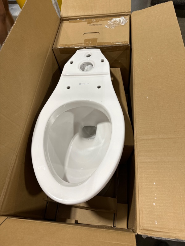 Photo 2 of 2-Piece 0.8 GPF Ultra-High-Efficiency Single Flush Elongated Toilet in White