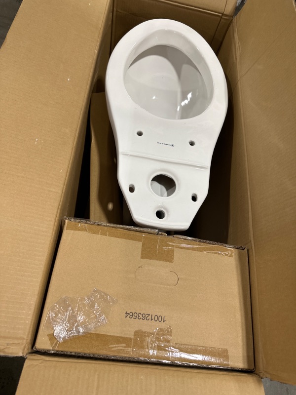 Photo 4 of 2-Piece 0.8 GPF Ultra-High-Efficiency Single Flush Elongated Toilet in White