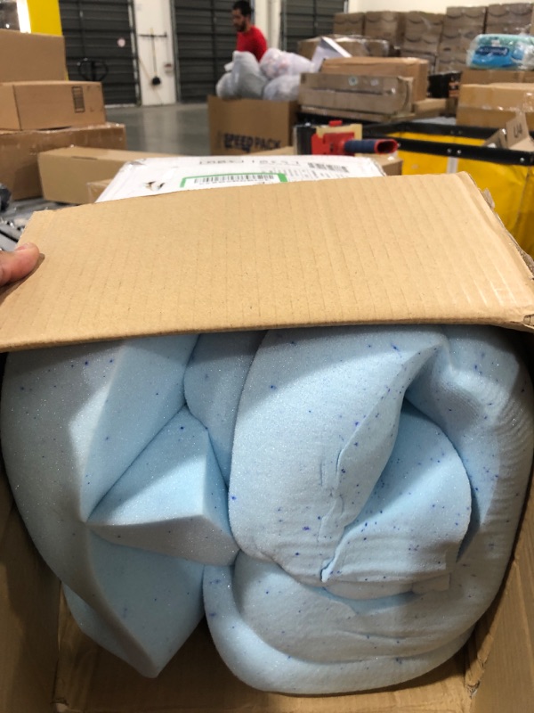 Photo 1 of LINENSPA 3 Inch Gel Infused Memory Foam Twin Mattress Topper & Waterproof Bed Bug Proof Encasement Protector - Blocks Out Liquids, Bed Bugs, Dust Mites and Allergens Twin 3 Inch Topper + Protector