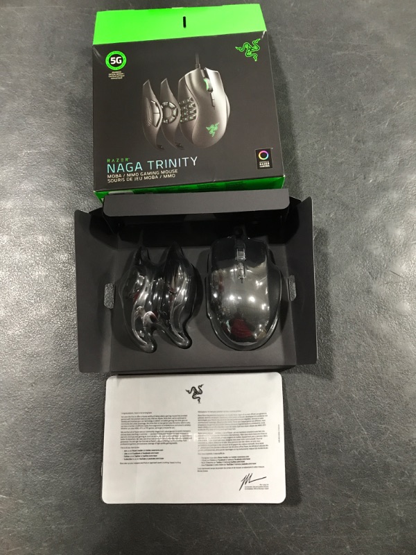 Photo 2 of Razer Naga Trinity MOBA/MMO Gaming Mouse - Interchangeable Side Plates with up to 12 Buttons - 16K DPI Optical Sensor - Chroma RGB Lighting
