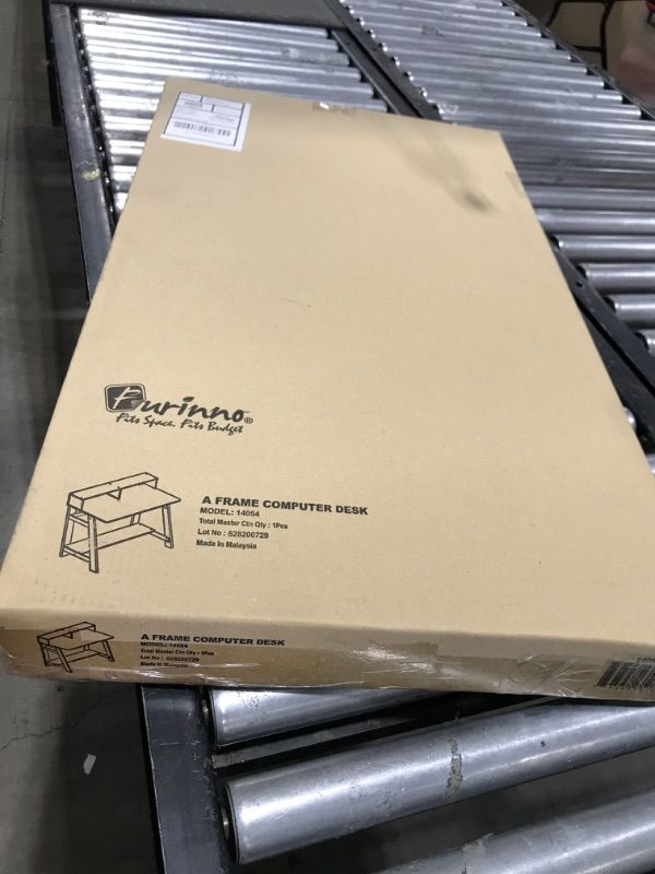 Photo 1 of Furinno Simplistic a Frame Computer Desk, Espresso Espresso Desk