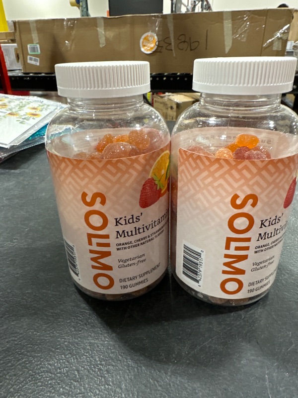 Photo 2 of 2 PACK- Amazon Brand - Solimo Kids' Multivitamin, 190 Gummies 190 Count 