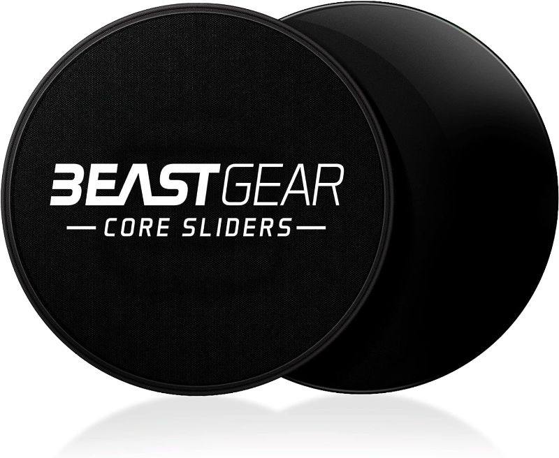 Photo 1 of 2 PACK- Beast Gear Core Sliders for Working Out Double Sided for Using on Hard and Soft Floors Gliding Discs for Abdominal Exercises Fitness Equipment for Man and Woman