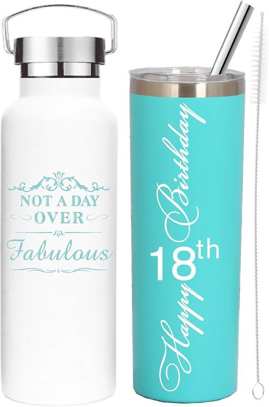 Photo 1 of 18th Birthday Gifts for Girls, 18 Birthday Gifts, 18th Birthday Presents for Girls, 18th Birthday for Girls, 18 Year Old Birthday Gifts, Birthday Gifts for Women 18, 18th Birthday Tumbler 