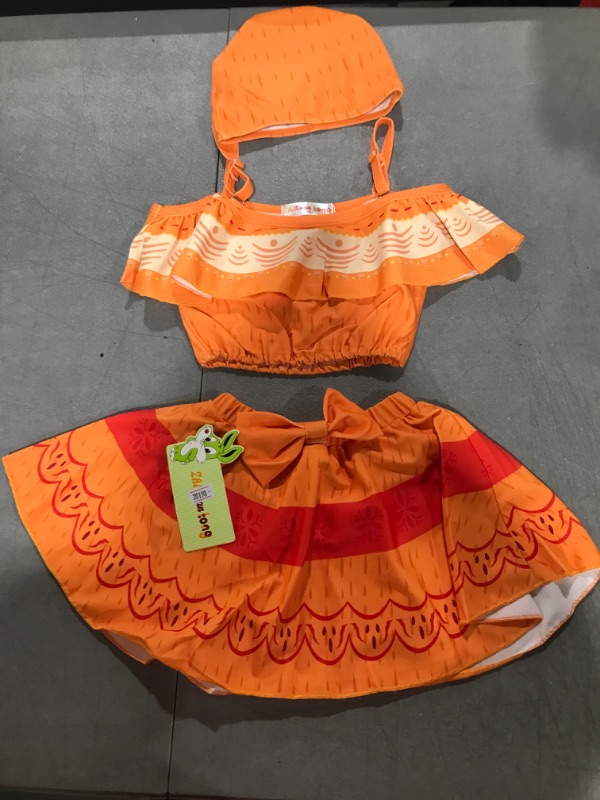 Photo 2 of Antbutler Girls Encant Swimsuit Mirabel Isabella Pepa Dolores Swimwear Princess Off Shoulder Ruffle Two Piece Bathing Suit 100