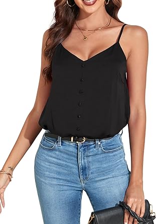 Photo 1 of A Grain of Wheat Bodysuit for Women Sexy Summer V-Neck Backless Adjustable Spaghetti Strap Club Tank Top Body Suits XL